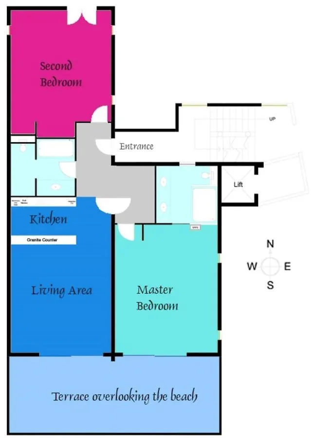 Ocean Blue Luxury Apartment - Beachfront - Glitter Bay 203 Saint James